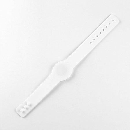 NFC Silicone Adjustable Wristband with Tagstand Logo - White