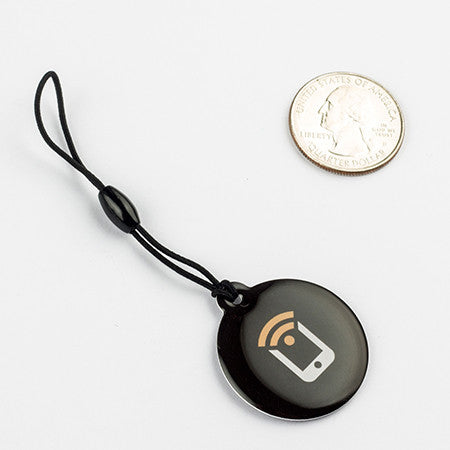NFC Epoxy Hang Tag - - NTAG213 - Tagstand Black Logo - Circle 30mm