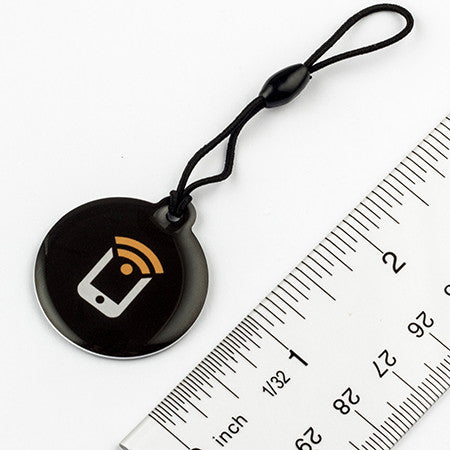 NFC Epoxy Hang Tag - - NTAG213 - Tagstand Black Logo - Circle 30mm