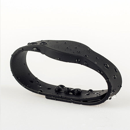 NFC Silicone Adjustable Wristband, Black with NTAG203 - 1+