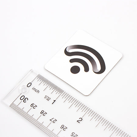 NFC On-metal Sticker - NTAG216 with logo - inspired by iPhone NFC