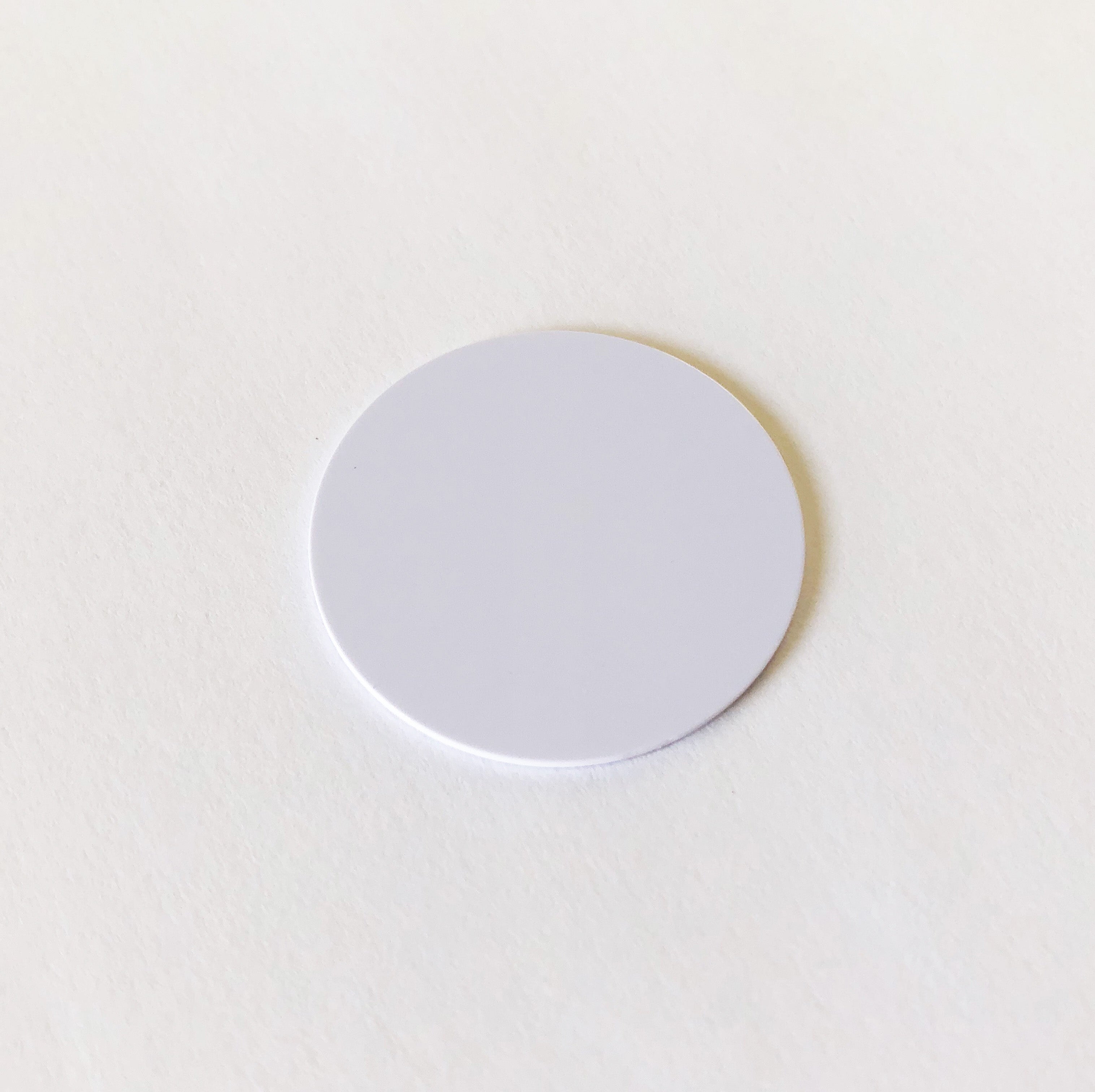 Blank white PVC token - NTAG215 - 30mm dia