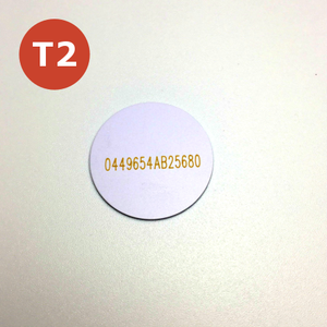 PVC Round Token.
Small, lightweight plastic NFC chip. 2cm diameter. Can be blank or custom printed. (Shown with UID)