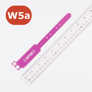 Short-Length Button Snap NFC Bracelet.
8-inch thin band, with rounded end and one-time button closure.