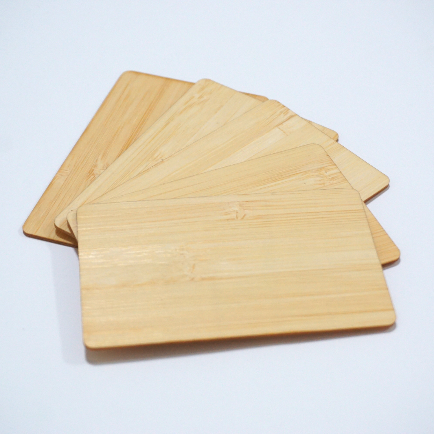 NFC card with bamboo face material