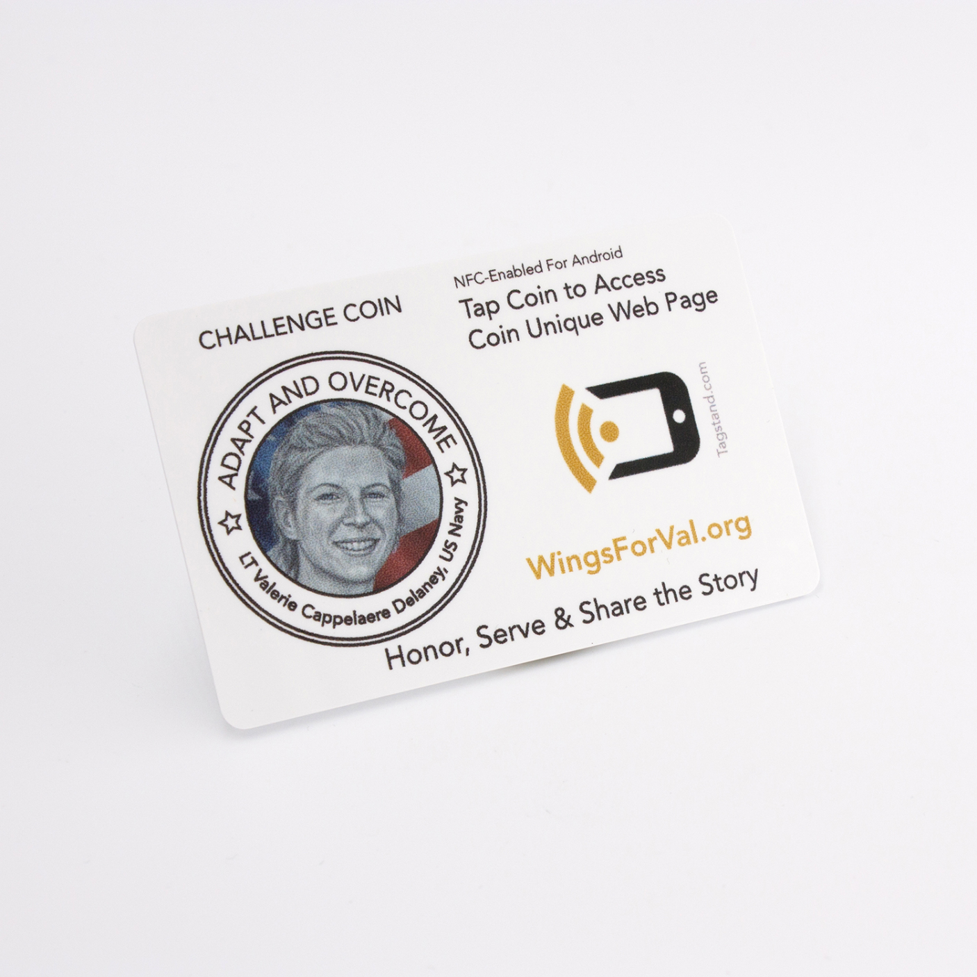 NFC card encoded with a website